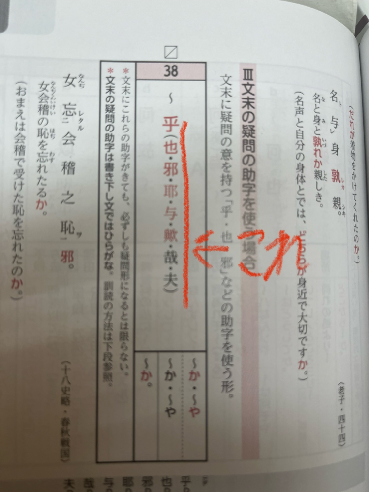 画像の乎の下に書いてあるようなやつは何なのですか？ 漢文