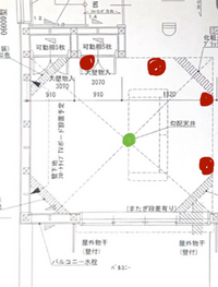 リビング照明について質問です。

条件
リビング 8畳
勾配天井 低いところ2450mm
 高いところ3650mm
(画像 左低い 右高い） 中心に吊り下げシーリングファン（ライトなし）
壁にスポットライト4つ付ける予定です。

スポットライトの電球にもよりますが、ライトの数は少ないしょうか？
少ない場合は南側（画像下側）に2つ足して6個にしようと考えています。

照...