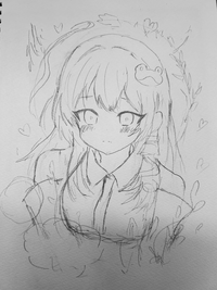 女の子を描いてみました。
違和感などがありましたら教えてください 