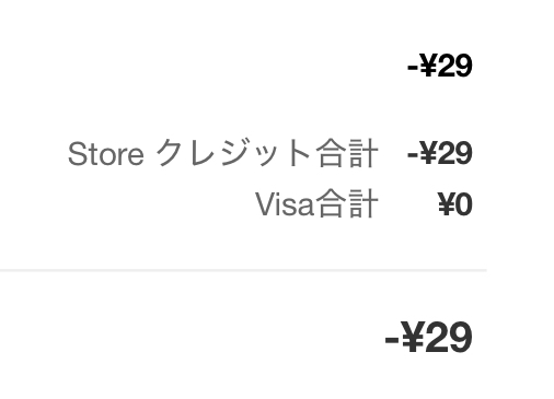 毎月iCloudの購入のお知らせが来るんですけど、-29円ってなんですか？