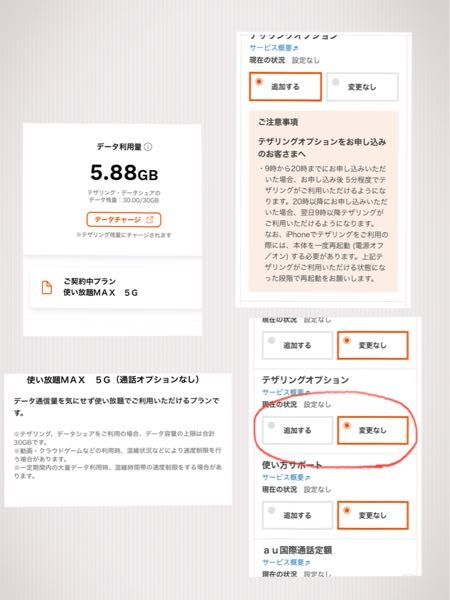 デザリングについて教えて頂きたいです プランとしてはデザリングが利用出来るようですが、現在のプラン設定では追加になっていない為、利用ができません 追加した場合料金は発生しますか？ 画像の右上のは追加設定した場合の内容です 詳しいことがよくわかっていないので分かる方教えて頂きたいです 外でもiPadかゲーム機で使えたらと思ってたので… また、やり方も教えてくださいお願いします