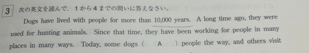 中学英語についてです。至急お願いします。 Aに入る語句がなぜshowになるのかがわかりません。良ければ教えてください。