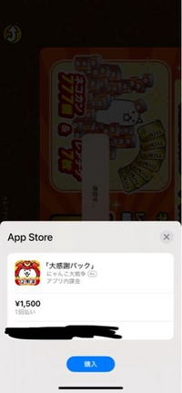 にゃんこ大戦争の課金について質問です。画像のようにアップルスト... - Yahoo!知恵袋