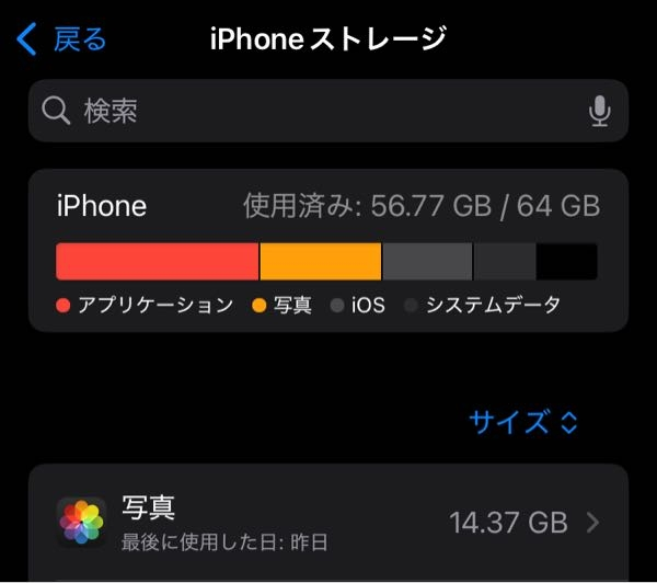 至急です。 iPhoneの写真や動画を消したのですがストレージが減りません。 最近削除した項目からは消しております。 誰かお願いします。