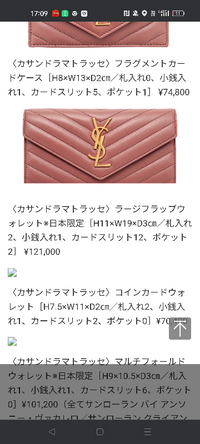 ロエベの新作の財布 かこちらのピンクのイヴ サンローランの財布で迷ってます。
34ですがどちらの財布が で センスいいと思いますか？