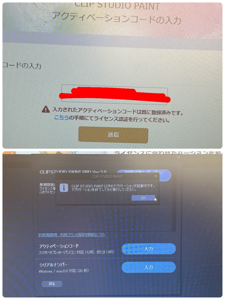至急お願いいたします。CLIPSTUDIOPAINTで無期限版... - Yahoo!知恵袋