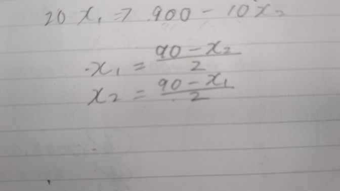 数学です x₁とx₂がこうなった時、連立方程式で解こうとするとどのような過程、答えになりますか？