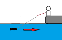 メタルジグ、ソフトルアー、バイブレーションなどリールを巻いたらまっすぐに竿がある岸のほうに進んでいくのですか？ 
