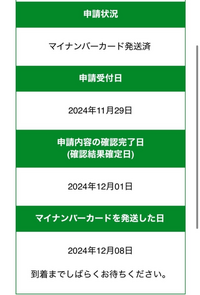 マイナンバーカード発送済みとかかれているのですが、家に届きません。これは普通ですが？それとも不在などで違うところにありますか？ 総合フリーダイアルや区のダイアルの方に電話しても的を得る回答はありませんでした。
対策や今のマイナンバーカード状況を教えていただきたいです。よろしくお願いします。