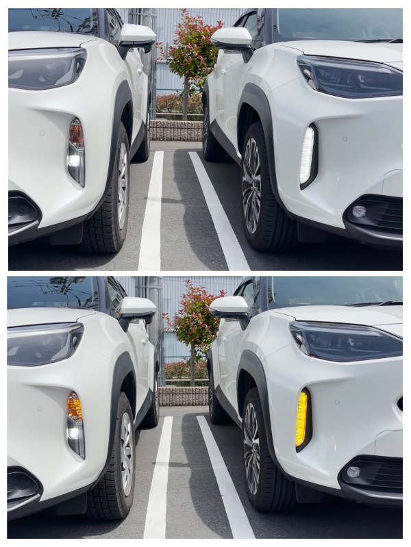 ヤリスクロスはグレードでデイライトとウィンカーの光り方』 トヨタ