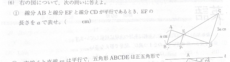 助けてください( ´ㅁ` ; ) いま高校入試の過去問を解いているのですが、どうやら自分この手の問題が苦手なようで、定期テストで出てきても解けなかったんですよ！ 解説を読んでもイマイチよく理解できなくて····· どういう手順で解いていくのか、解き方と考え方をだれか分かりやすく解説していただけると嬉しいです