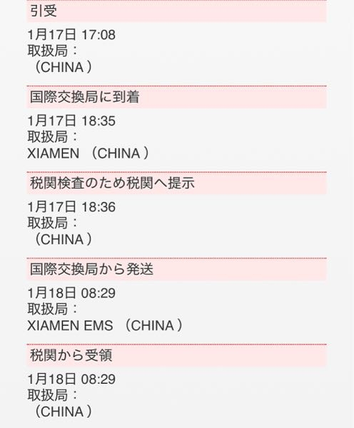 EMSの外国来郵便について有識者の方に質問があります。急ぎで必要なものでいつ届くのか知りたいので大体あと何日で届くのか教えていただきたいです。