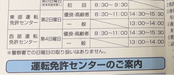 至急 西部免許センターで、初回の更新をするのですが、優良 高齢者の枠なのか、一般の枠なのかわかりません。 ちなみに違反歴事故歴などありません。 どちらの枠で行けば良いでしょうか？時間が異なるので教えていただきたいです。お願い致します