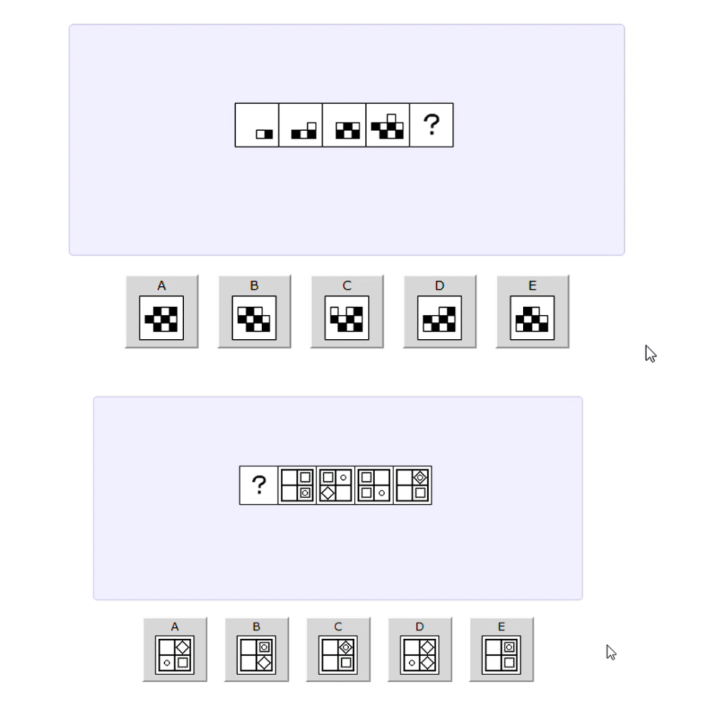 CABの法則性の問題です。難しくてわからないです。考え方教えてください。答えるのは一方でも構いません。