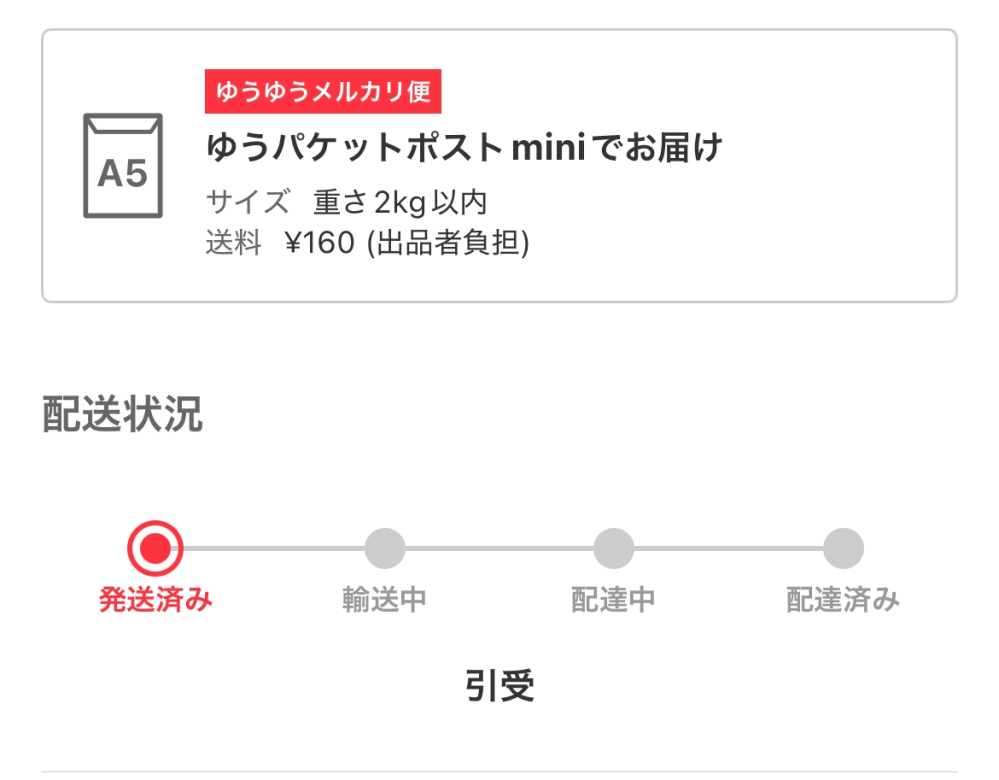 ゆうパケットポストminiで昨日発送されました。これはいつ頃届 