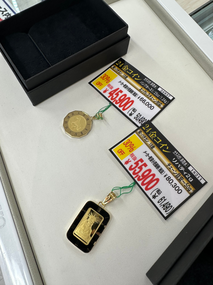 ドンキホーテ　18金リング　ほぼ未使用 ドンキホーテでk18の8面カットのネックレスを買ったんですが