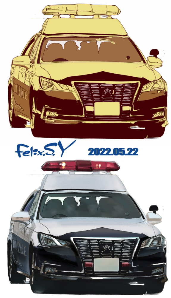 ☆おはようごじゃいマシユマロ！ 新車カテのみなシャン！ ボクは小学生でしゅ。 朝の５分ラクガキ絵でしゅ。何を描いたか、分かりマシュかあ？