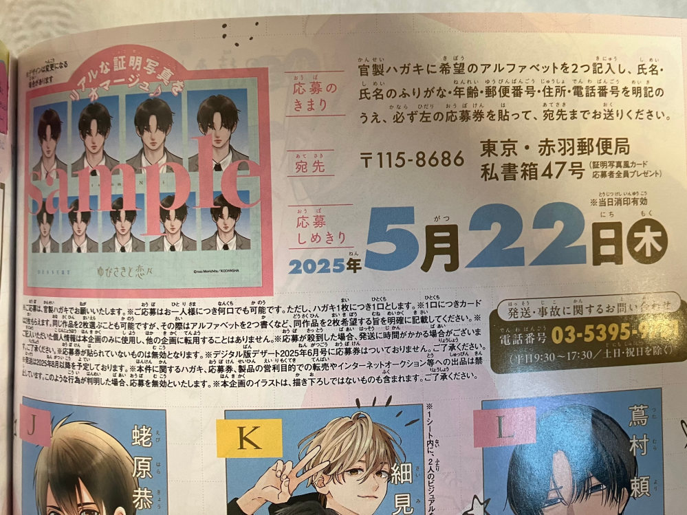 デザート6月号の全プレのハガキの書き方ついて教えてください! 画像のように宛先の欄に郵便局私書箱としか書いておらず困っています。今までの応募は「〇〇プレゼント係」など書いていたのでこのまま書かずに投函しても良いのでしょうか？