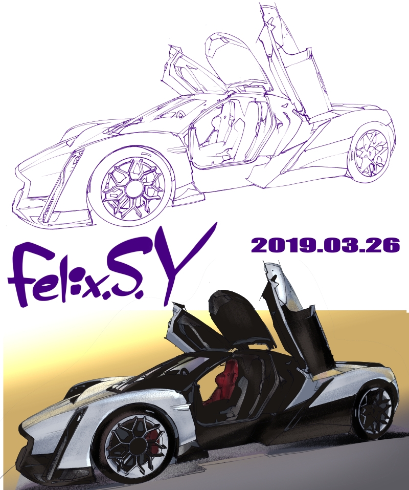 ☆おはようごじゃいマシユマロ！ 新車カテのみなシャン！ ボクは小学生でしゅ。 朝の５分ラクガキ絵でしゅ。何を描いたか、分かりマシュかあ？