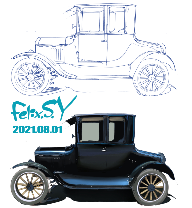 ☆おはようごじゃいマシユマロ！ 新車カテのみなシャン！ ボクは小学生でしゅ。 朝の５分ラクガキ絵でしゅ。何を描いたか、分かりマシュかあ？