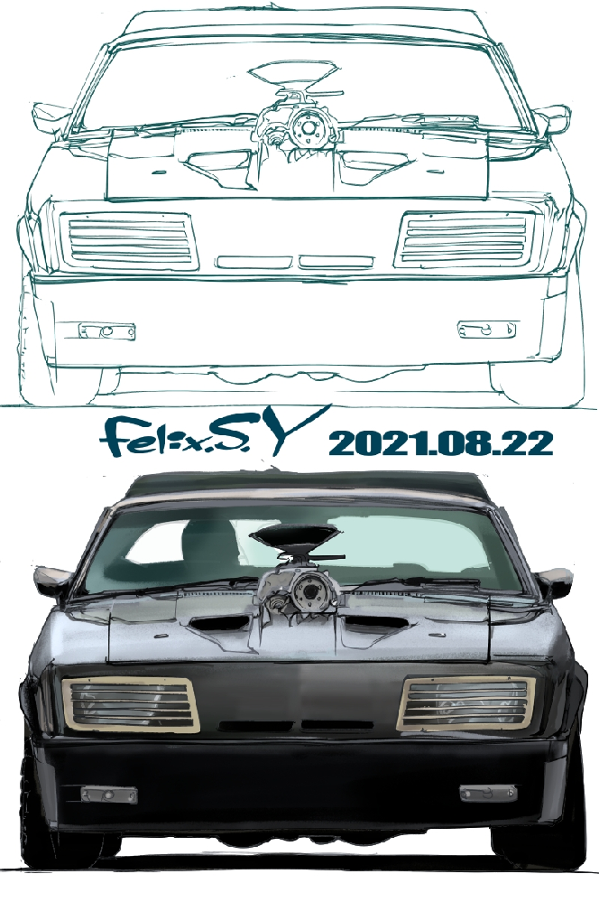 ☆おはようごじゃいマシユマロ！ 新車カテのみなシャン！ ボクは小学生でしゅ。 朝の５分ラクガキ絵でしゅ。何を描いたか、分かりマシュかあ？