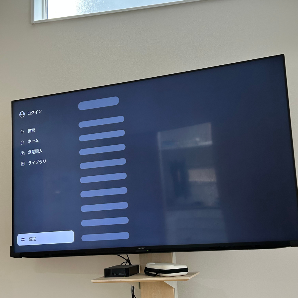 シャープのGoogleテレビを使っています。YouTubeがこの画面のま 
