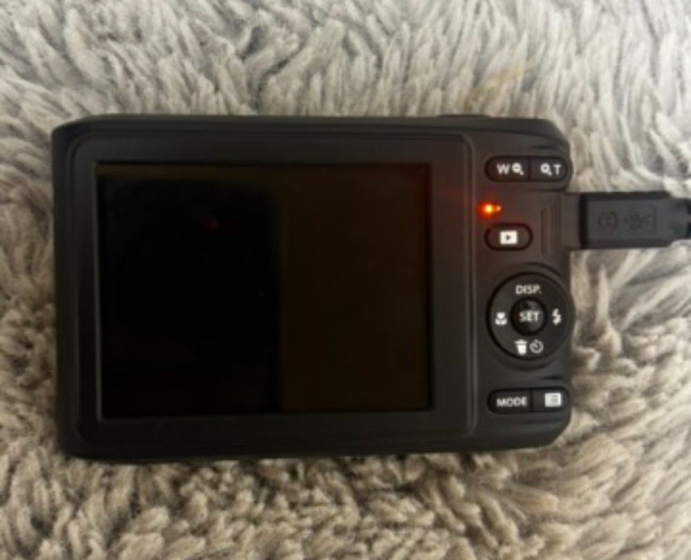 KODAKPIXPROFZ55について質問です。写真を撮るときに赤く光る