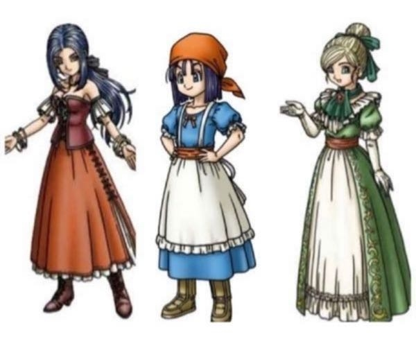 ドラクエ1の勇者とローラ姫の3人の子供たちがそれぞれローレシア