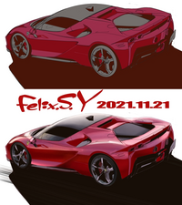 フェラーリ 絵 エンツォ フェラーリ (プラモデル) - ホビーサーチ カーモデル