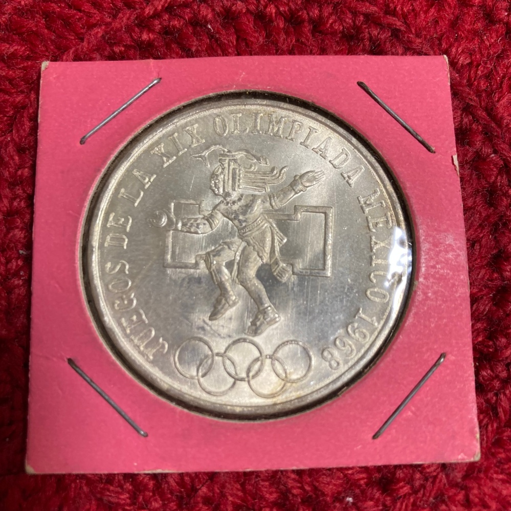 メキシコ銀貨25ペソ1968年オリンピック記念銀貨未使用極美の