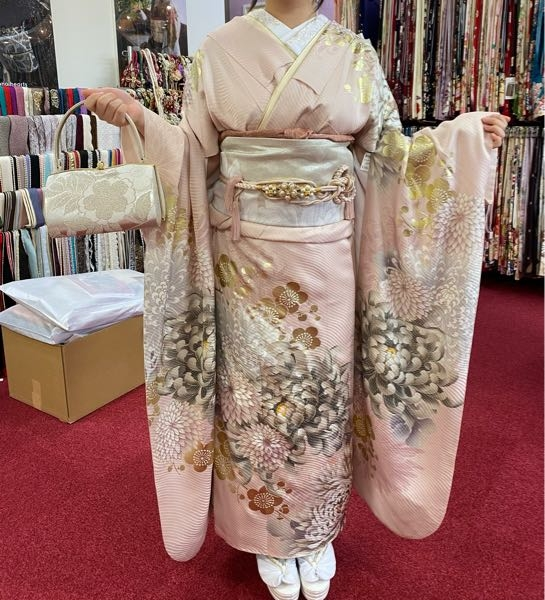 辻ヶ花 付け下げ 正絹 紋なし 膨れ織 素敵な色味 U-4357 辻が花地紋 ブルー色無地 | たまるや七草着物店