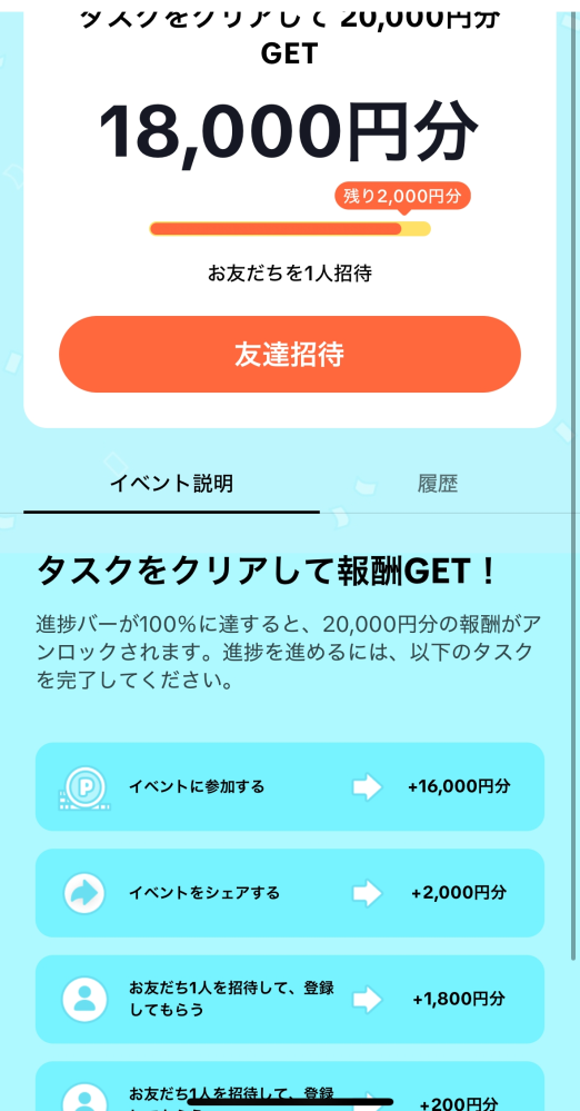 友達からもらったものです。ライトは点灯しますが、詳しいことはよくわかりません。 TikTokライトについてなんですが「今日のタスクを完了すると