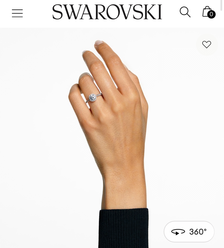 スワロフスキーリングのサイズについてです。私の薬指は7号で画像 