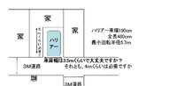 車庫入れが可能でしょうか 図面のように 前面道路3ｍで 両隣には家 Yahoo 知恵袋