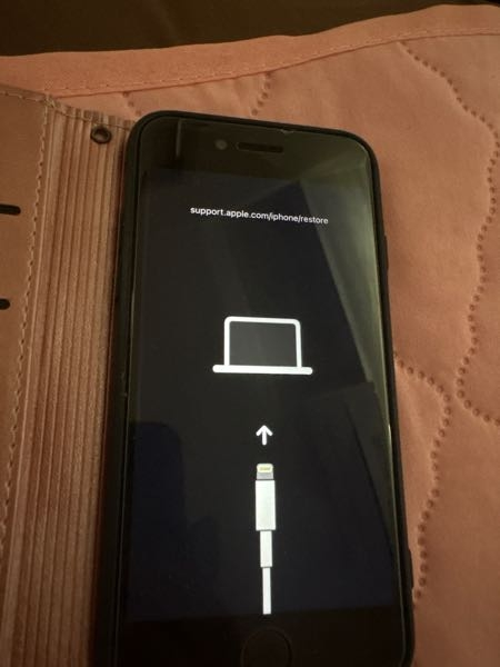 iPhone復元中にエラー出てからこの画面で止まったままなのですがどうす
