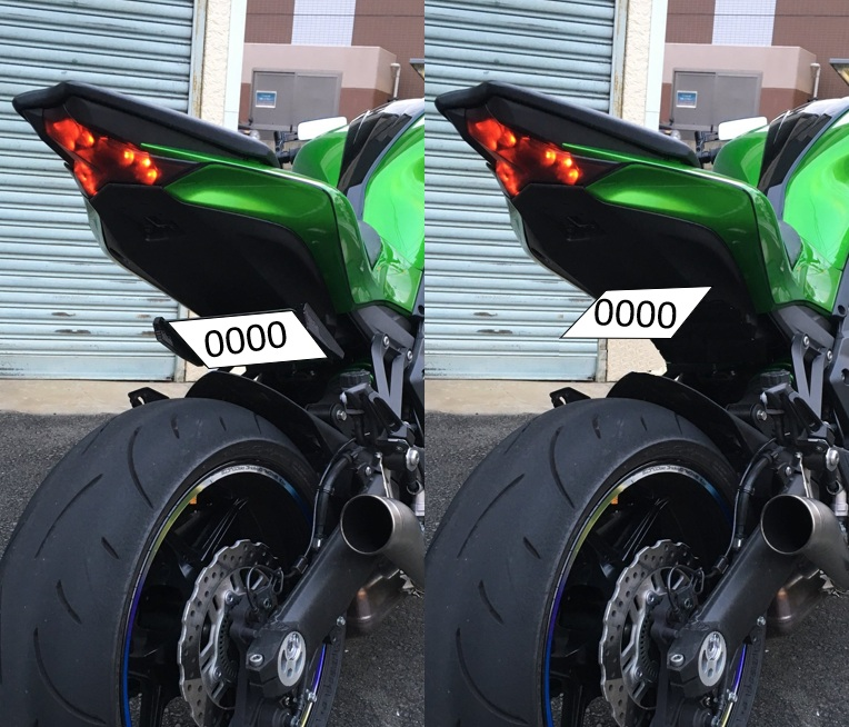 知恵袋で見かけるバイクのナンバー角度問題。拾い画像で失礼しますが