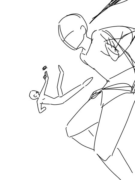 中一男子です。まだ下描き状態ですが、イラストの感想、アドバイ