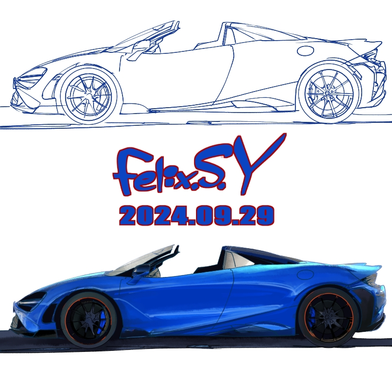 ☆おはようごじゃいマシユマロ！モータースポーツカテのみなシャン！ ボクは小学生でしゅ。朝の５分で描いたラクガキ絵しゅ。何を描いたか、お分かりになりましゅかあ?