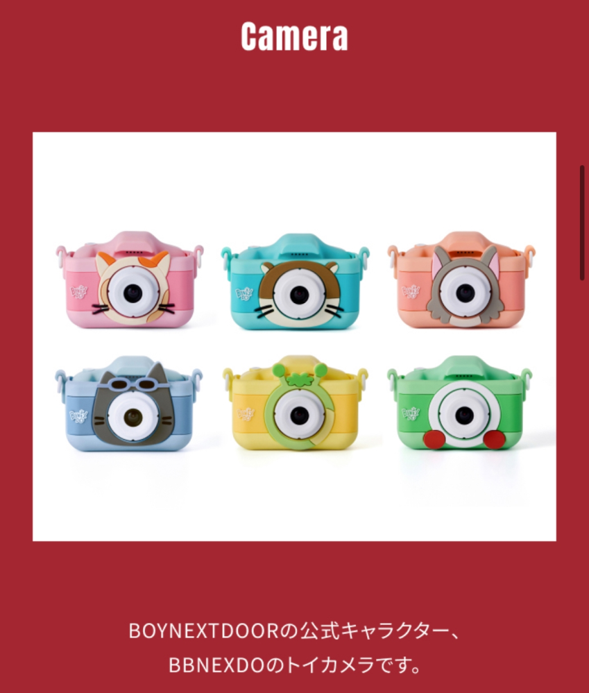 boynextdoorのプネクドのグッズにあるカメラってスマホに現像でき