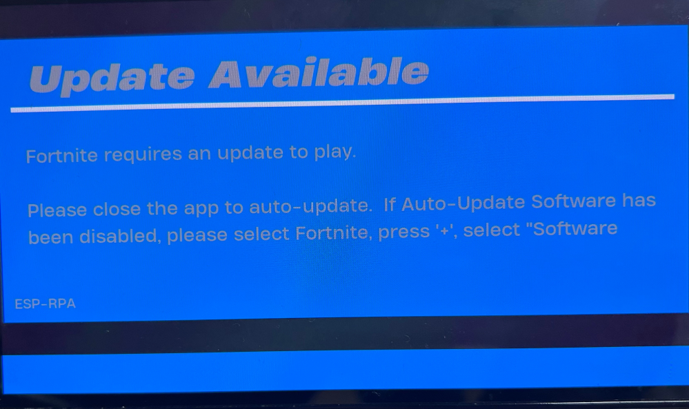 Switchでフォートナイトを開いたのですが、「UpdateAvaila - Yahoo