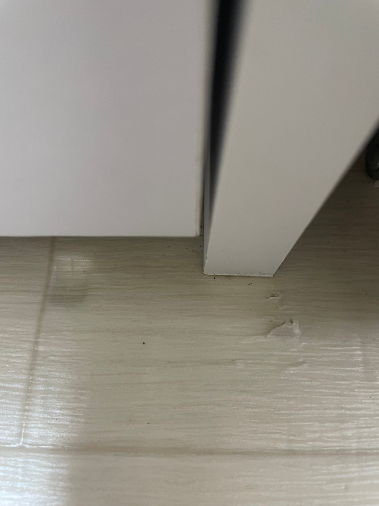 床がクッションフロアなのですが写真のえぐれや凹みは退去の際に退去 