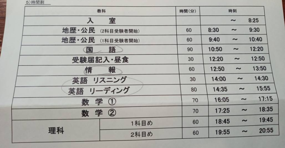 急ぎです‼️ - 明日全統の共テ模試を受けるのですが、社会1科目の入室