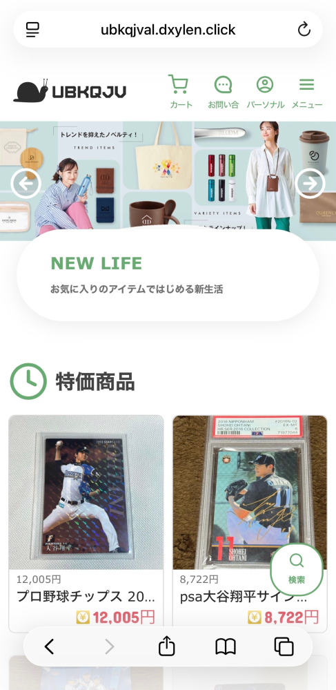 欲しいものを検索かけてたら見つけたサイトなのですが、詐欺サイ