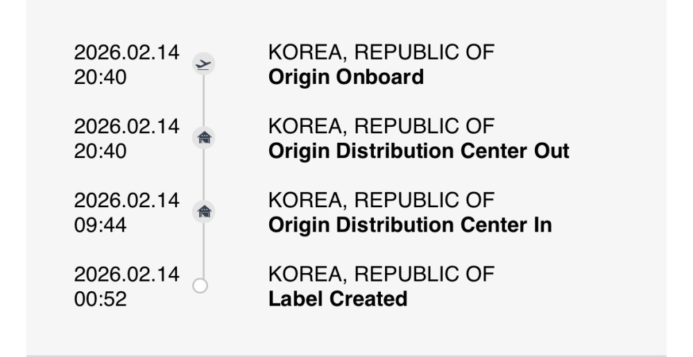 ZOZOTOWNについてです。 2月8日に商品を購入し、配送予定日が過ぎても韓国の空港から動きません。これは17日までに届く可能性はないでしょうか？