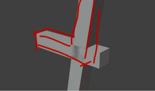 blenderでこういうL字を作りたいんですけどどうしたらええですか。