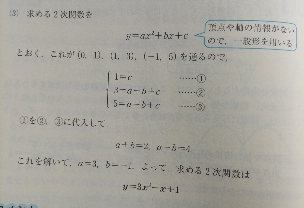 数1Aの問題について。｢グラフが次の条件を満たすような二次関数の 
