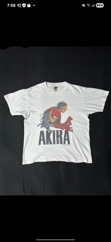 掲載したAKIRATシャツが当時ものかどうか真贋できる方がいらっしゃいま