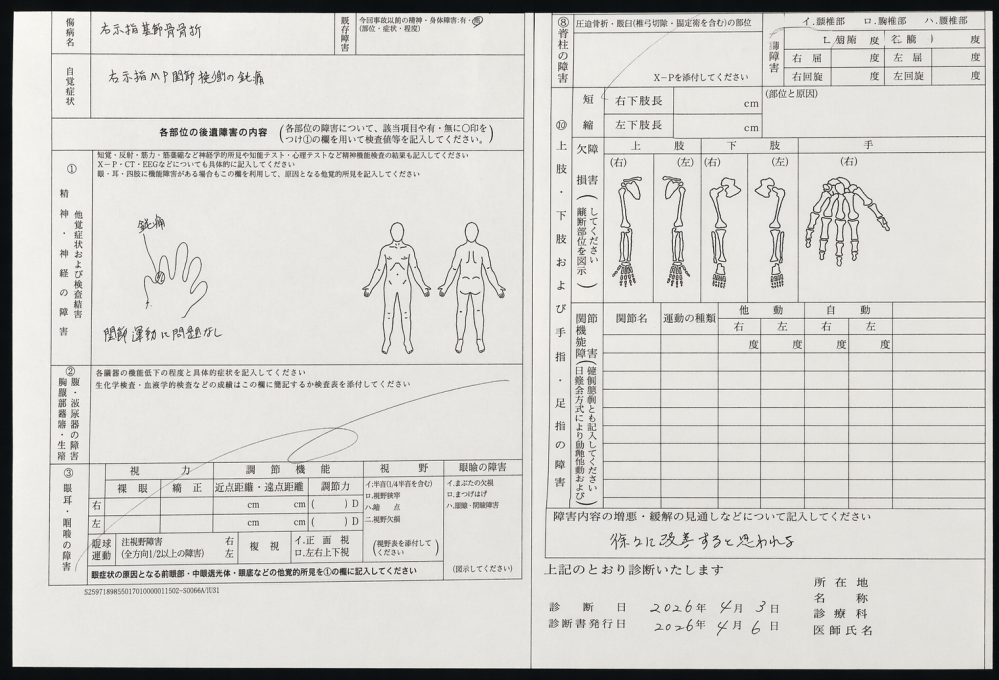 後遺障害診断書交通事故この診断書に7000円は高いですか？笑保険会社に