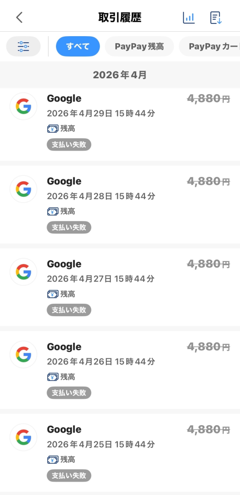 先ほど気づいたのですが、身に覚えのないGoogleから毎日同じ時間になぜ