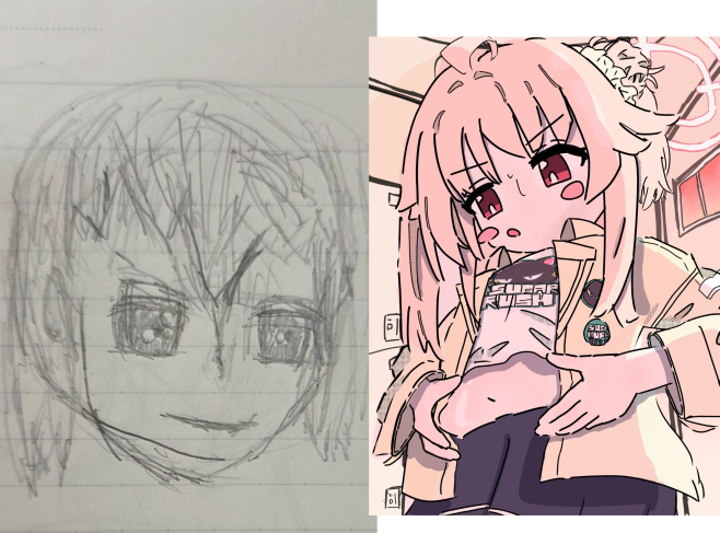 絵を描き始めてから1年半の高一絵描きです。客観的に見て1年半でこの絵